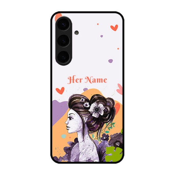 Samsung Galaxy S24 Plus 5G Custom Glass Phone Case - Woman And Nature Design Samsung Galaxy S24 Plus 5G Custom Glass Phone Case - Woman And Nature Design