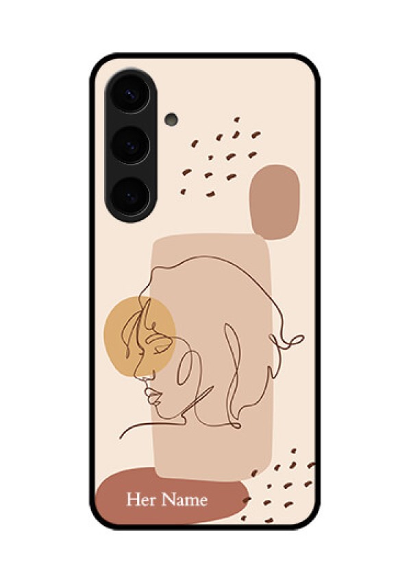 Samsung Galaxy S24 Plus 5G Custom Glass Phone Case - Calm Woman Line Art Design