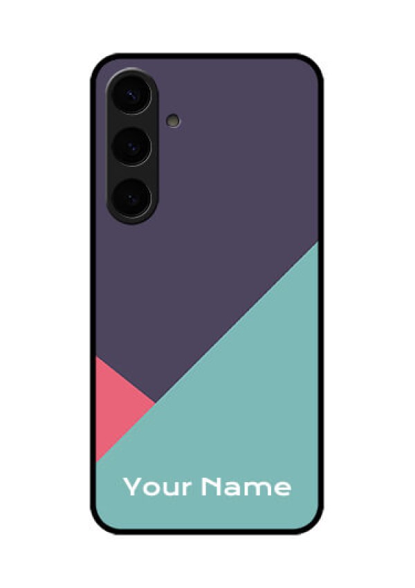 Samsung Galaxy S24 Plus 5G Custom Glass Phone Case - Tri Color Abstract Design