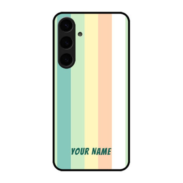 Samsung Galaxy S24 Plus 5G Custom Glass Phone Case - Multi - Colour Stripes Design Samsung Galaxy S24 Plus 5G Custom Glass Phone Case - Multi - Colour Stripes Design