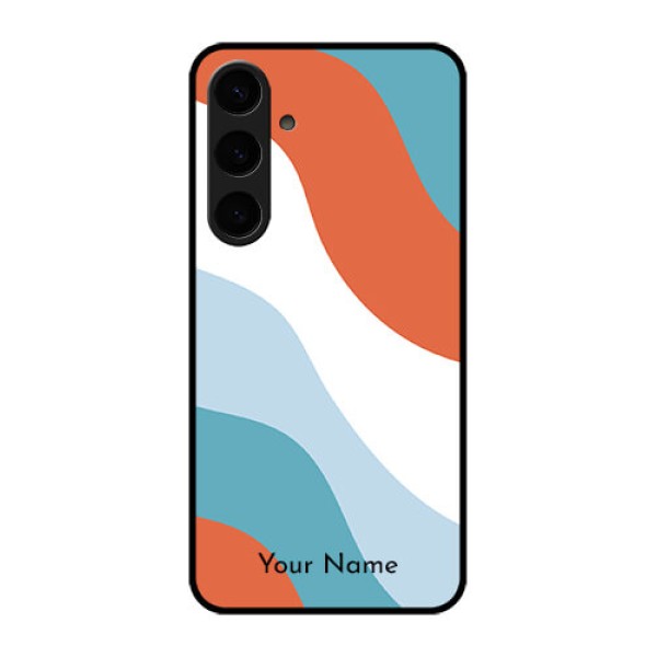 Samsung Galaxy S24 Plus 5G Custom Glass Phone Case - Coloured Waves Design
