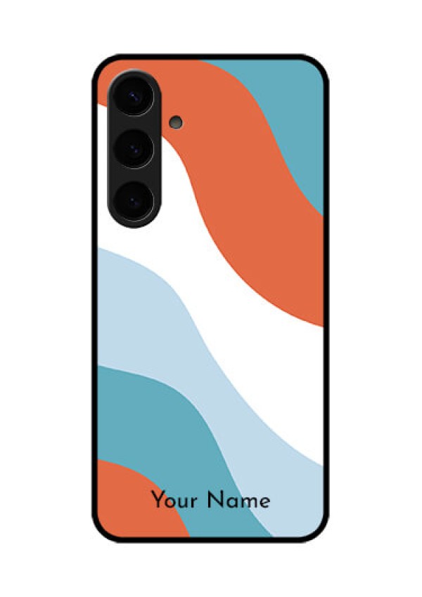 Samsung Galaxy S24 Plus 5G Custom Glass Phone Case - Coloured Waves Design
