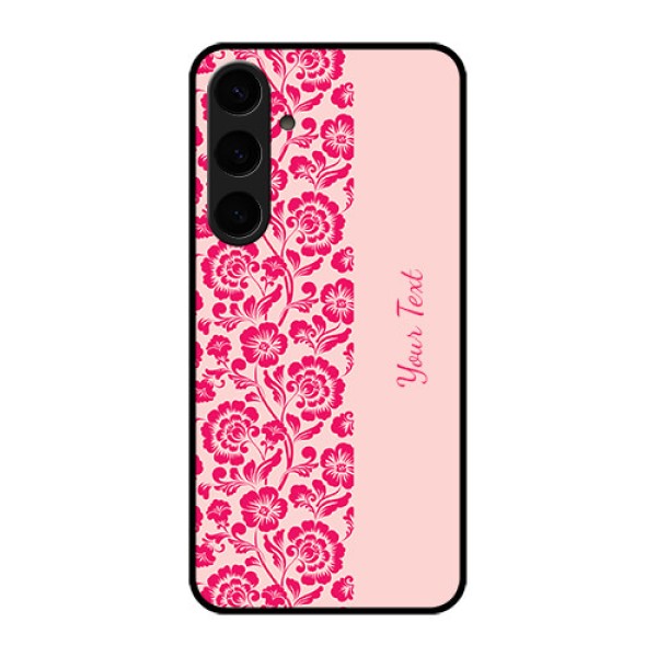Samsung Galaxy S24 Plus 5G Custom Glass Phone Case - Attractive Floral Pattern Design