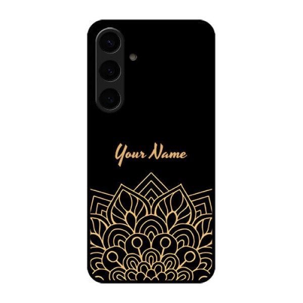 Samsung Galaxy S24 Plus 5G Custom Glass Phone Case - Golden Mandala Design