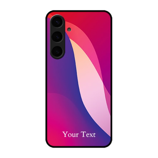 Samsung Galaxy S24 Plus 5G Custom Glass Phone Case - Digital Abstract Overlap Design