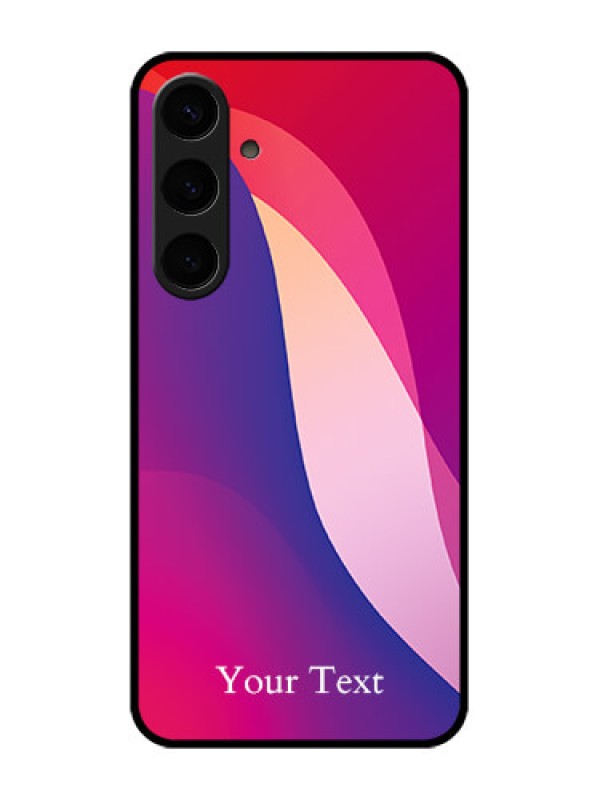 Custom Samsung Galaxy S24 Plus 5G Custom Glass Phone Case - Digital Abstract Overlap Design