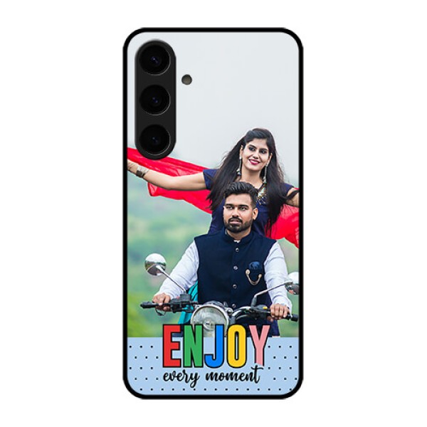 Samsung Galaxy S24 Plus 5G Custom Glass Phone Case - Enjoy Every Moment Design Samsung Galaxy S24 Plus 5G Custom Glass Phone Case - Enjoy Every Moment Design