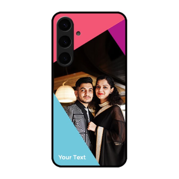 Samsung Galaxy S24 Plus 5G Custom Glass Phone Case - Stacked Triple Colour Design Samsung Galaxy S24 Plus 5G Custom Glass Phone Case - Stacked Triple Colour Design