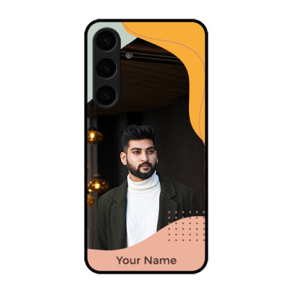 Samsung Galaxy S24 Plus 5G Custom Glass Phone Case - Tri - Coloured Overlay Design Samsung Galaxy S24 Plus 5G Custom Glass Phone Case - Tri - Coloured Overlay Design