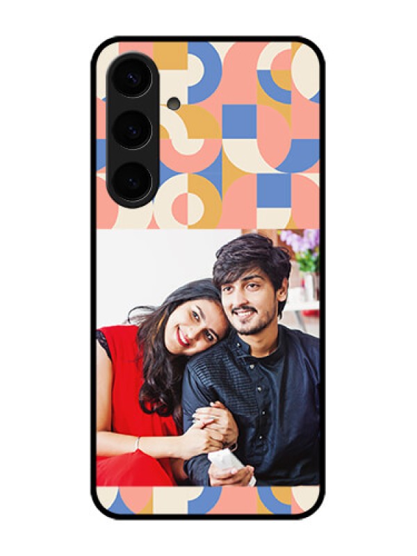 Custom Samsung Galaxy S24 Plus 5G Custom Glass Phone Case - Semi - Circle Maze Pattern Design