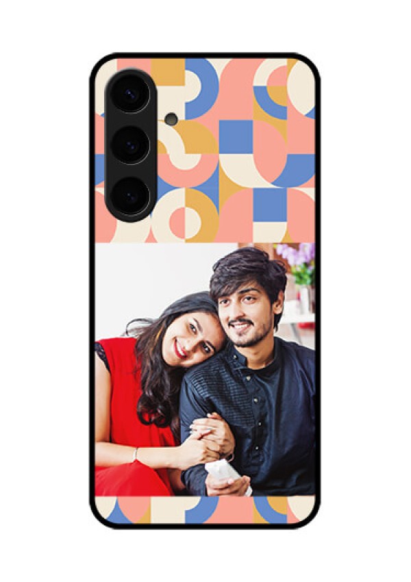 Samsung Galaxy S24 Plus 5G Custom Glass Phone Case - Semi - Circle Maze Pattern Design