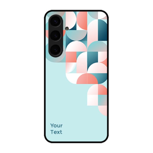 Samsung Galaxy S24 Plus 5G Custom Glass Phone Case - Stylish Semi - Circle Pattern Design