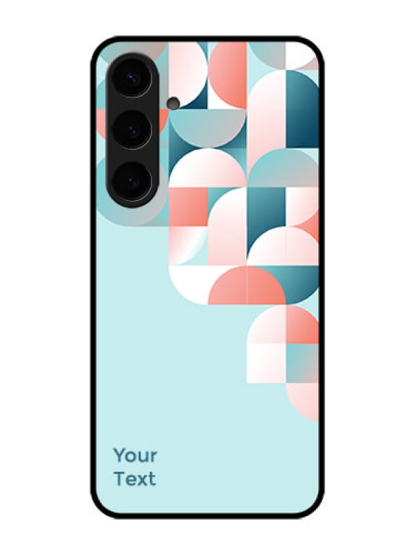 Custom Samsung Galaxy S24 Plus 5G Custom Glass Phone Case - Stylish Semi - Circle Pattern Design