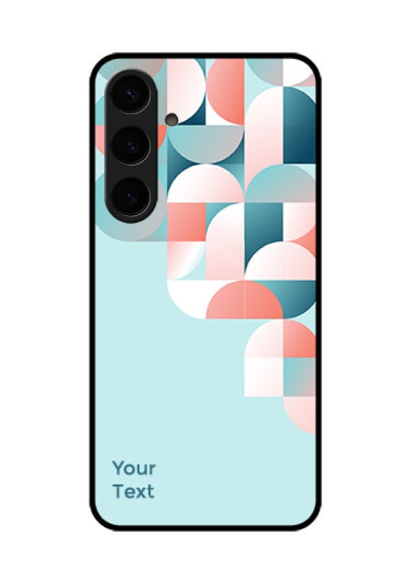 Samsung Galaxy S24 Plus 5G Custom Glass Phone Case - Stylish Semi - Circle Pattern Design