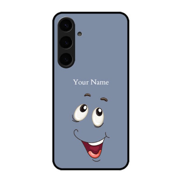 Samsung Galaxy S24 Plus 5G Custom Glass Phone Case - Laughing Cartoon Face Design