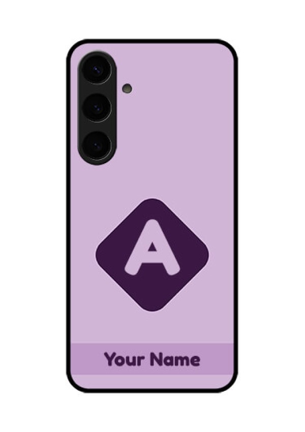Samsung Galaxy S24 Plus 5G Custom Glass Phone Case - Custom Letter In Curved Badge Design