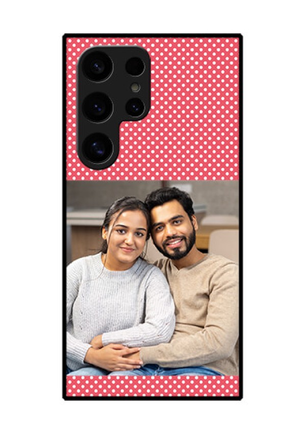 Samsung Galaxy S24 Ultra 5G Custom Glass Phone Case - White Dotted Design