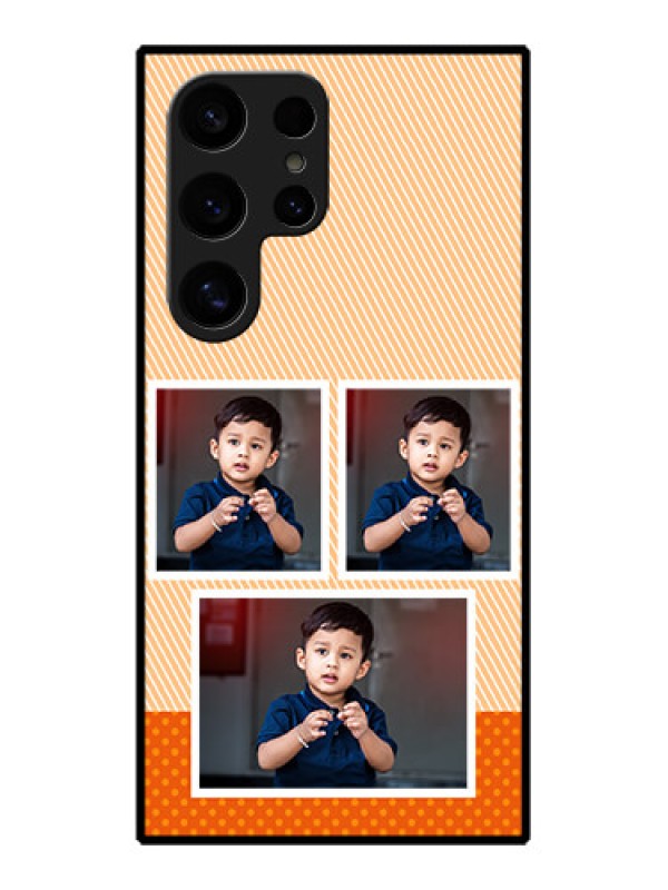 Custom Samsung Galaxy S24 Ultra 5G Custom Glass Phone Case - Bulk Photos Upload Design