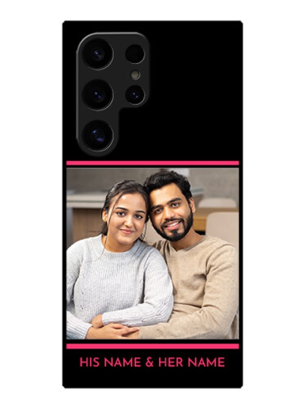 Custom Samsung Galaxy S24 Ultra 5G Custom Glass Phone Case - With Add Text Design