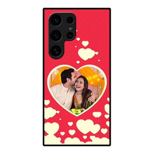 Samsung Galaxy S24 Ultra 5G Custom Glass Phone Case - Love Symbols Phone Cover Design Samsung Galaxy S24 Ultra 5G Custom Glass Phone Case - Love Symbols Phone Cover Design