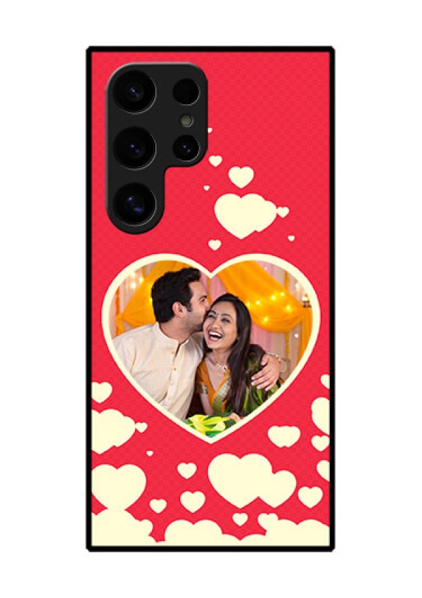 Samsung Galaxy S24 Ultra 5G Custom Glass Phone Case - Love Symbols Phone Cover Design
