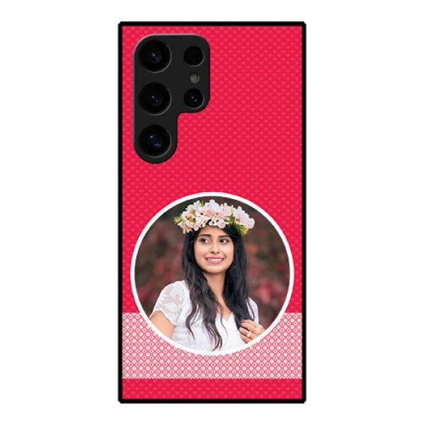 Samsung Galaxy S24 Ultra 5G Custom Glass Phone Case - Pink Color Pattern Design Samsung Galaxy S24 Ultra 5G Custom Glass Phone Case - Pink Color Pattern Design