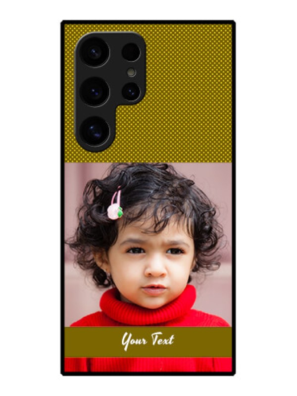 Custom Samsung Galaxy S24 Ultra 5G Custom Glass Phone Case - Simple Green Color Design