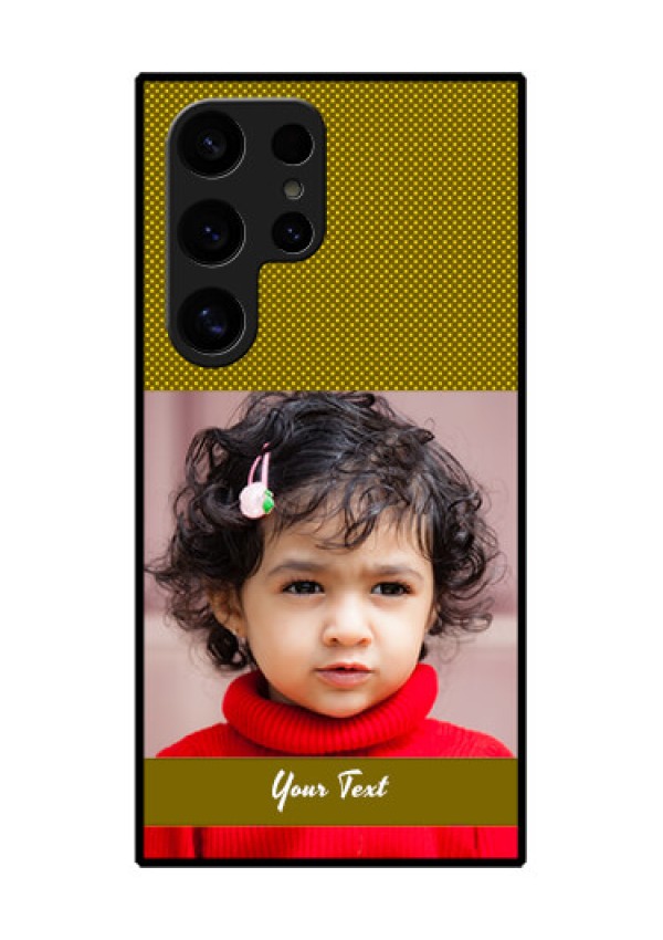 Samsung Galaxy S24 Ultra 5G Custom Glass Phone Case - Simple Green Color Design