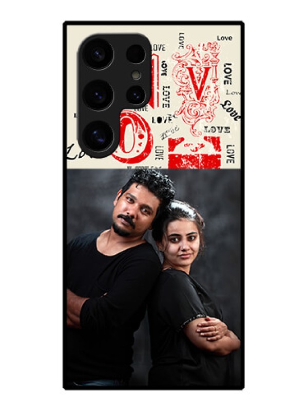 Custom Samsung Galaxy S24 Ultra 5G Custom Glass Phone Case - Trendy Love Design Case