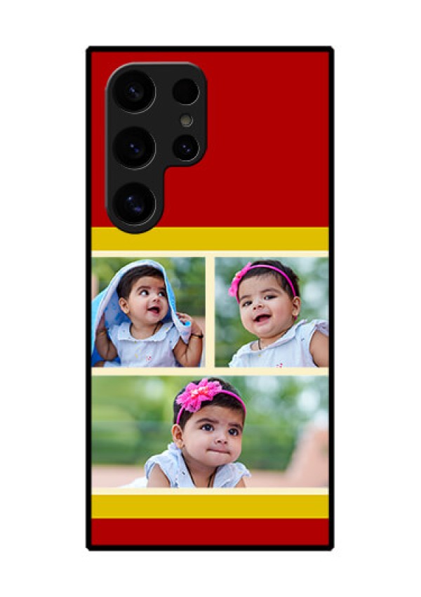 Samsung Galaxy S24 Ultra 5G Custom Glass Phone Case - Multiple Pic Upload Design