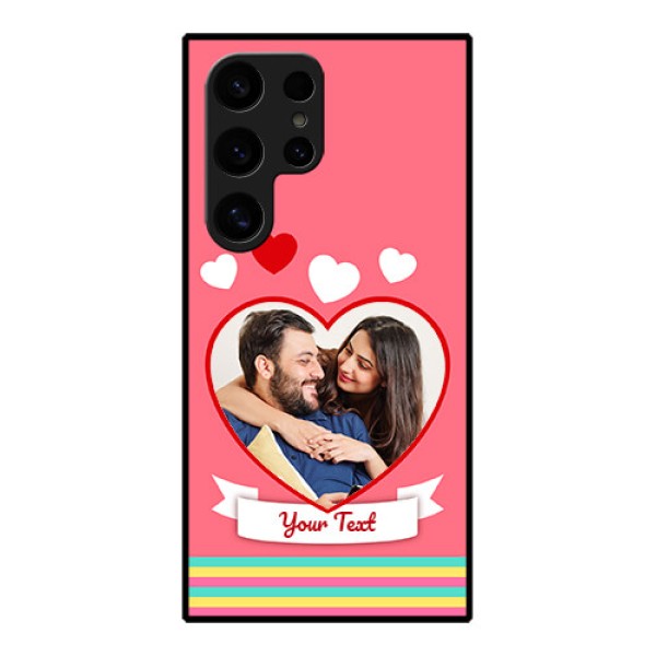 Samsung Galaxy S24 Ultra 5G Custom Glass Phone Case - Love Shapes Doodle Design Samsung Galaxy S24 Ultra 5G Custom Glass Phone Case - Love Shapes Doodle Design
