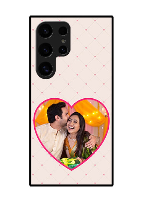 Samsung Galaxy S24 Ultra 5G Custom Glass Phone Case - Heart Shape Design
