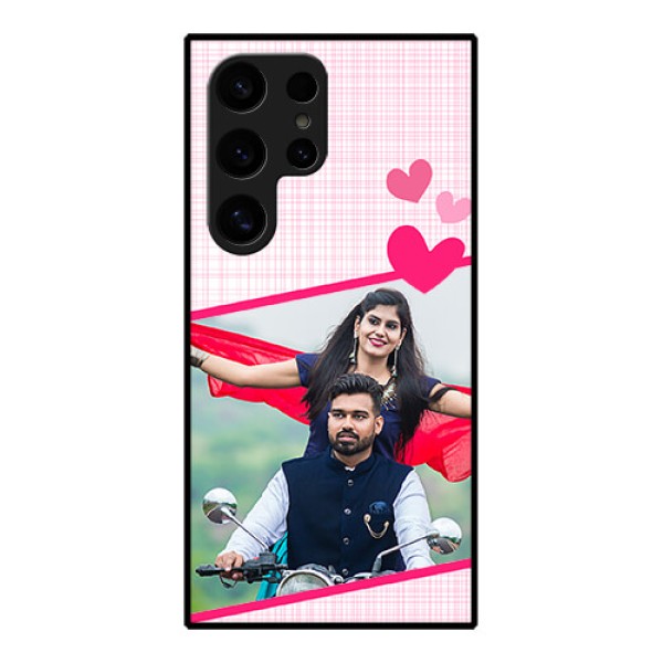 Samsung Galaxy S24 Ultra 5G Custom Glass Phone Case - Love Shape Heart Design Samsung Galaxy S24 Ultra 5G Custom Glass Phone Case - Love Shape Heart Design
