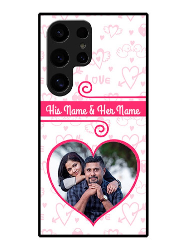 Custom Samsung Galaxy S24 Ultra 5G Custom Glass Phone Case - Heart Shape Love Design