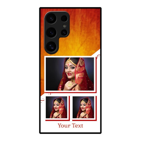 Samsung Galaxy S24 Ultra 5G Custom Glass Phone Case - Wedding Memories Design Samsung Galaxy S24 Ultra 5G Custom Glass Phone Case - Wedding Memories Design