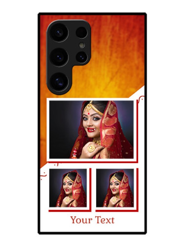 Custom Samsung Galaxy S24 Ultra 5G Custom Glass Phone Case - Wedding Memories Design