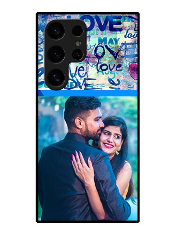 Custom Samsung Galaxy S24 Ultra 5G Custom Glass Phone Case - Colorful Love Design