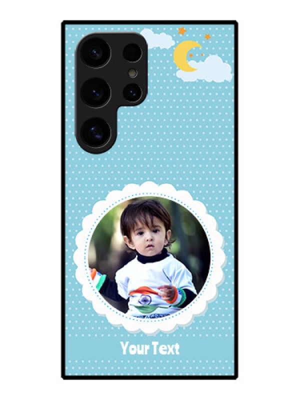 Custom Samsung Galaxy S24 Ultra 5G Custom Glass Phone Case - Violet Pattern Design