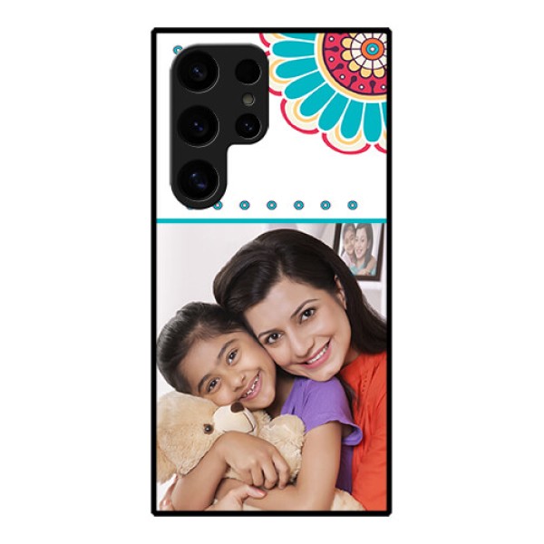 Samsung Galaxy S24 Ultra 5G Custom Glass Phone Case - Flower Design