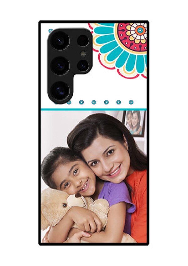 Samsung Galaxy S24 Ultra 5G Custom Glass Phone Case - Flower Design