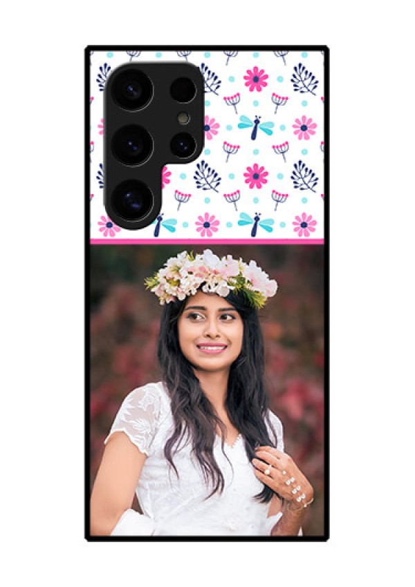 Samsung Galaxy S24 Ultra 5G Custom Glass Phone Case - Colorful Flower Design