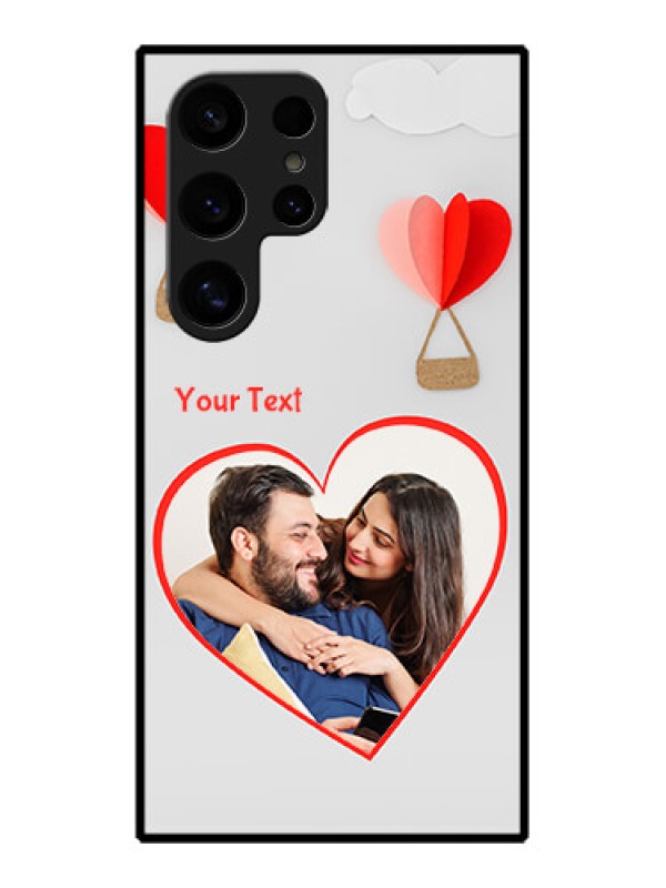 Custom Samsung Galaxy S24 Ultra 5G Custom Glass Phone Case - Parachute Love Design