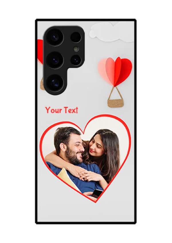 Samsung Galaxy S24 Ultra 5G Custom Glass Phone Case - Parachute Love Design