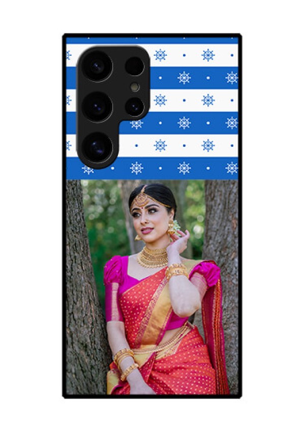 Samsung Galaxy S24 Ultra 5G Custom Glass Phone Case - Snow Pattern Design