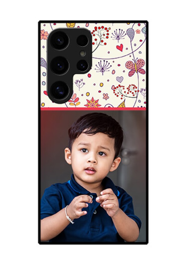 Samsung Galaxy S24 Ultra 5G Custom Glass Phone Case - Premium Floral Design