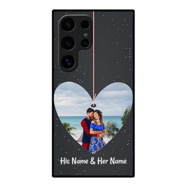 Samsung Galaxy S24 Ultra 5G Custom Glass Phone Case - Hanging Heart Design Samsung Galaxy S24 Ultra 5G Custom Glass Phone Case - Hanging Heart Design