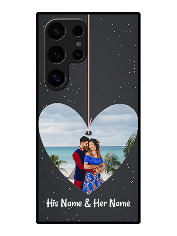 Custom Samsung Galaxy S24 Ultra 5G Custom Glass Phone Case - Hanging Heart Design