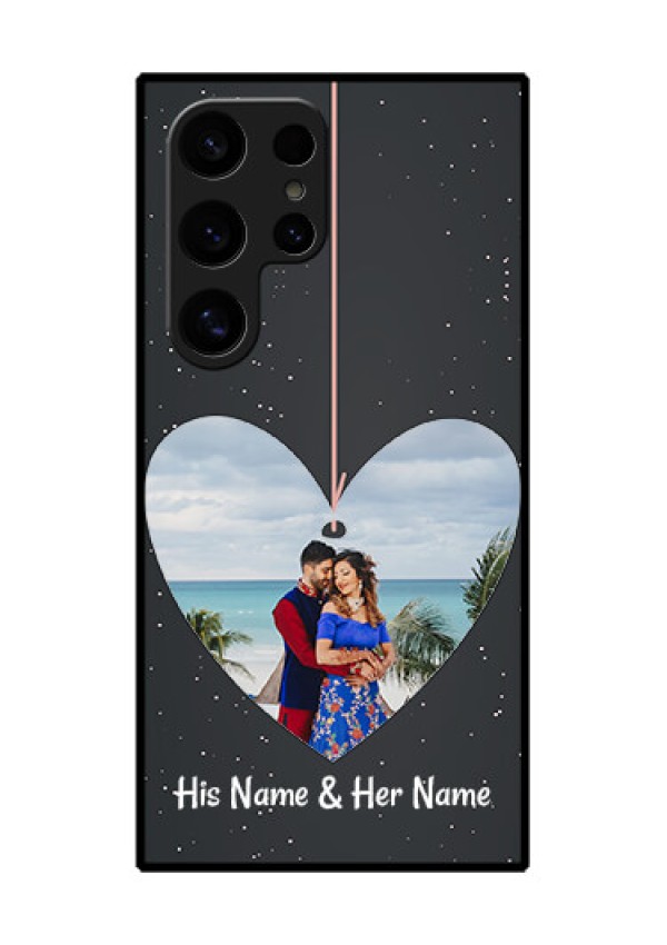 Samsung Galaxy S24 Ultra 5G Custom Glass Phone Case - Hanging Heart Design