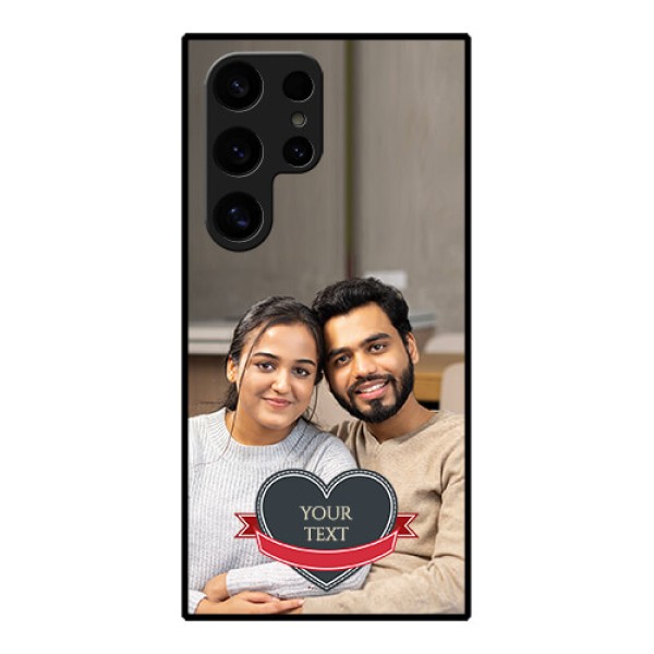 Samsung Galaxy S24 Ultra 5G Custom Glass Phone Case - Just Married Couple Design Samsung Galaxy S24 Ultra 5G Custom Glass Phone Case - Just Married Couple Design
