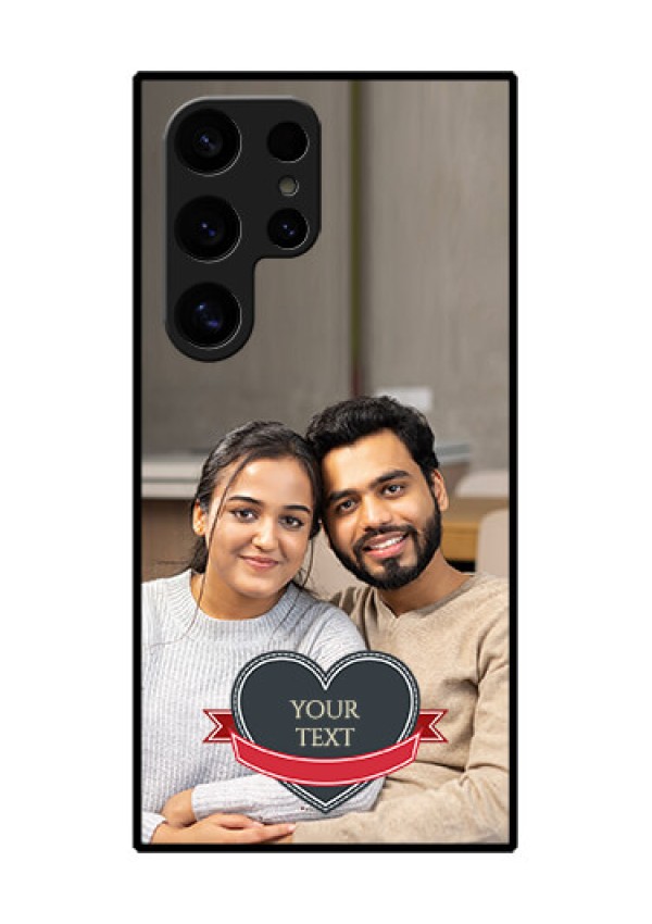 Samsung Galaxy S24 Ultra 5G Custom Glass Phone Case - Just Married Couple Design